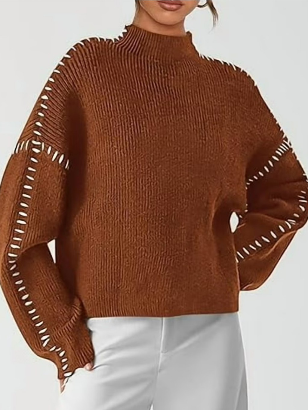 Women's Pretty Garden Brown Sweater Sz Large